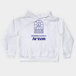 Arzon in pause mode - Brittany Morbihan 56 Sea Holidays Beach Kids Hoodie